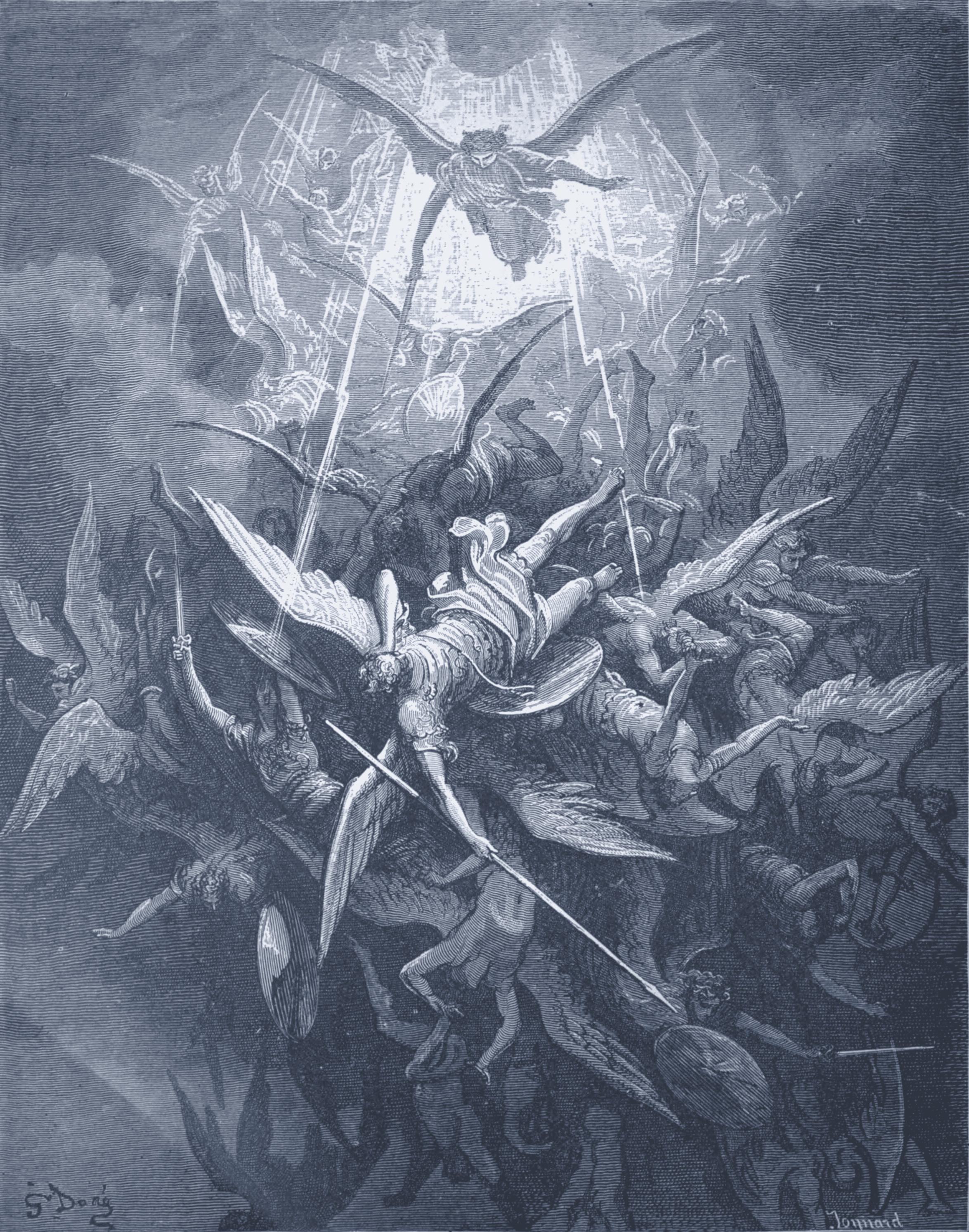 Gustave Doré engraving — divine creative power bringing order out of chaos